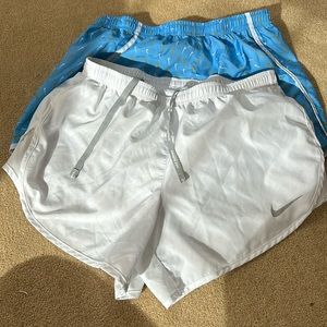 2 Nike shorts! Selling as a set both are running tie shorts